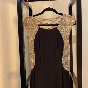 Evening gown with beautiful crystal top and back